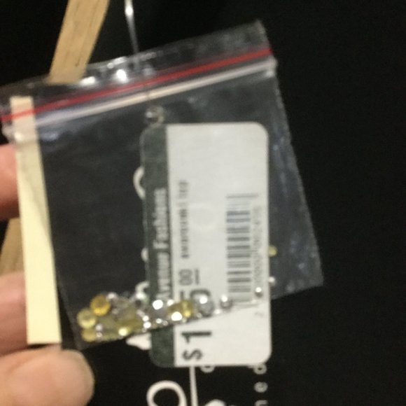 NWT Mango Tango Black tab sleeves Swarovski elements tunic style top size small - Picture 6 of 8